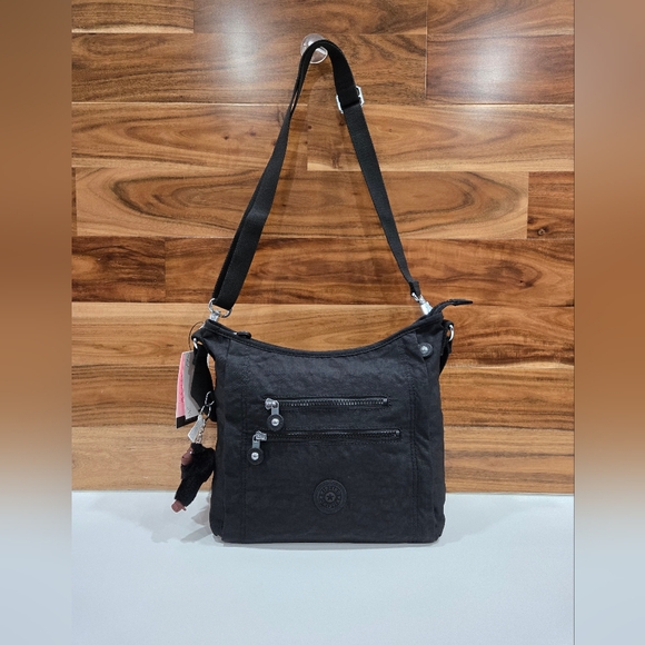 KIPLING BAG CROSSBODY & SHOULDER BLACK COLOR NEW MEDIUM PURSE BELAMMIE - Picture 1 of 17